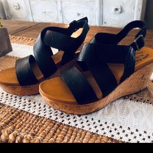 Black Leather Kork-Ease Sandals 9M ~ Like New!!